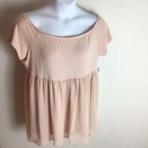 Torrid babydoll knit & chiffon tiers